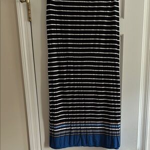 Striped Black and Blue Women's Skirt